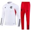 CR Flamengo Quarter Zip Ensemble Sweat d'Entraînement 2023-24 Blanche Pour Homme